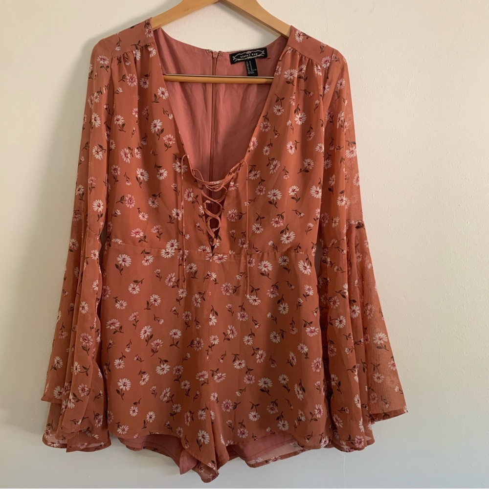 Violet Kay Floral Romper Size M